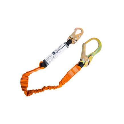 PORTWEST FP74K1R - Sangle simple 140kg avec absorbeur de chocs, noir/orange