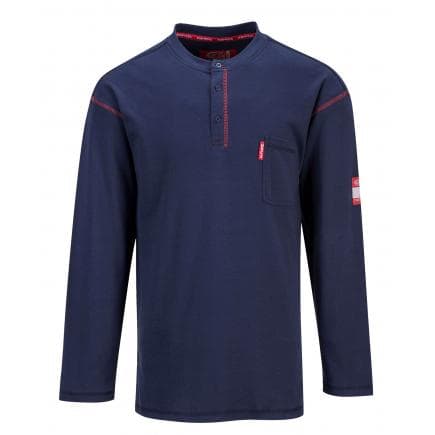 PORTWEST FR02NARXXL - Tshirt Bizflame henley crew, marine