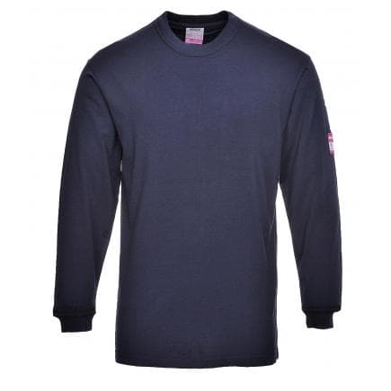PORTWEST FR11NARXL - T-shirt manches longues flamme résistant et antistatique, marine