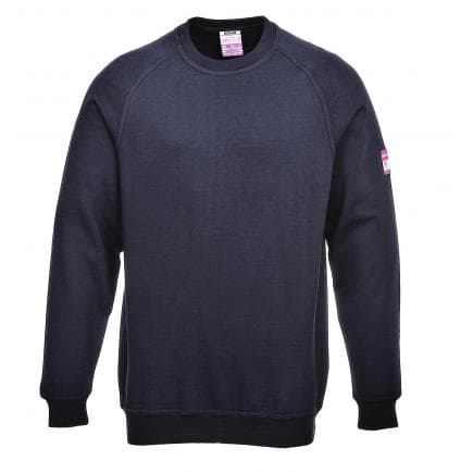 PORTWEST FR12NARL - Sweatshirt manches longues retardateur de flamme & antistatique, marine