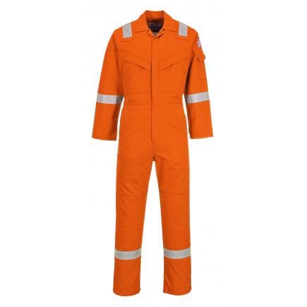 PORTWEST FR50ORTM - Combinaison flamme résistant et antistatique 350g, tall de couleur orange