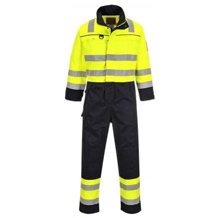 PORTWEST FR60YNRL - Combinaison haute-visibilité multi-risques, jaune/marine
