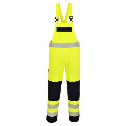 PORTWEST FR63YNRM - Cotte à bretelle Hi-Vis multirisques, jaune/marine