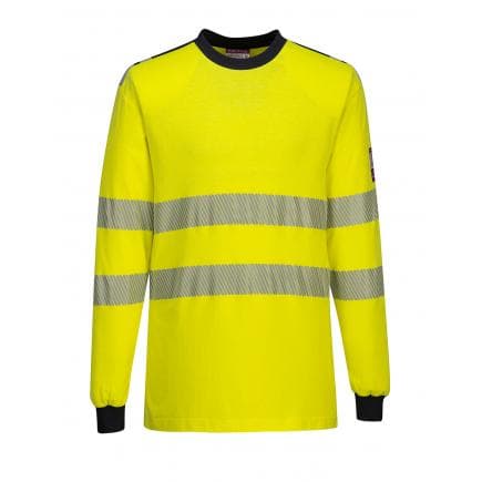 PORTWEST FR701YNRL - T-shirt Hi-Vis flamme résistant WX3, jaune/marine