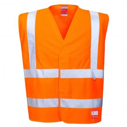 PORTWEST FR71ORRL/XL - Gilet HV antistatique et flamme résistant, orange