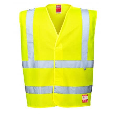 PORTWEST FR71YERL/XL - Gilet HV antistatique et flamme résistant, jaune