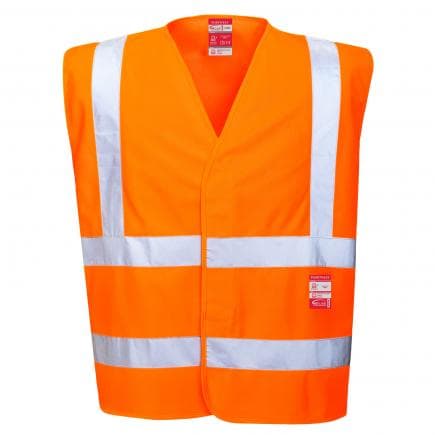 PORTWEST FR75ORRS/M - Gilet HV résistant à la flamme, orange