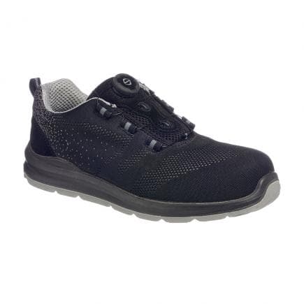 PORTWEST FT08BGY43 - Compositelite wire lace Safety trainer knit S1P, noir/gris