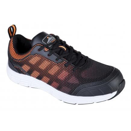 PORTWEST FT15BKO39 - Tennis tove Steelite S1P, noir/orange