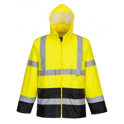 PORTWEST H443YBRXL - Veste de pluie Hi-Vis bicolore, jaune/noir