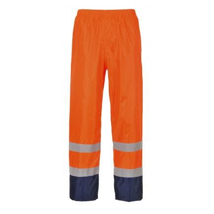 PORTWEST H444ONRM - Pantalon de pluie Hi-Vis bicolore, orange/marine