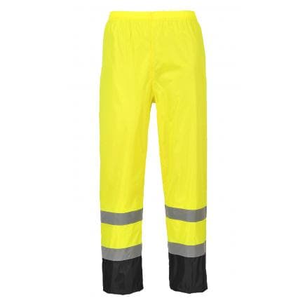 PORTWEST H444YBRXL - Pantalon de pluie Hi-Vis bicolore, jaune/noir