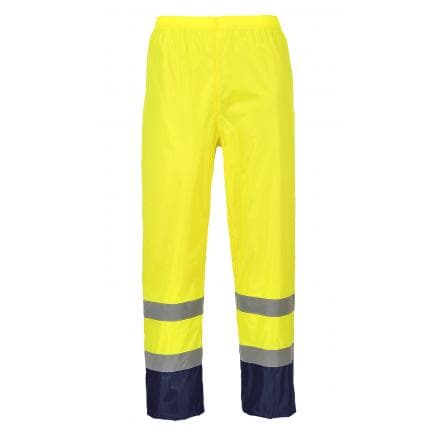 PORTWEST H444YNRM - Pantalon de pluie Hi-Vis bicolore, jaune/marine