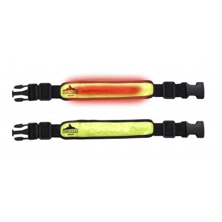 PORTWEST HV05YER - Brassard réfléchissant lumineux cligotant, jaune