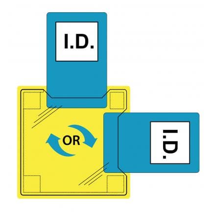 PORTWEST ID20CLR - Porte-badge à coudre, incolore