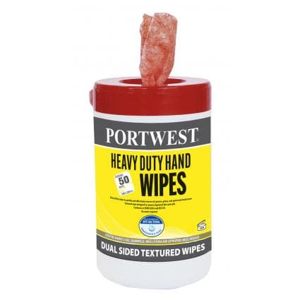 PORTWEST IW30ORR - Lingettes usage industriel (50 lingettes), orange