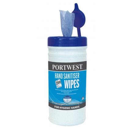 PORTWEST IW40BLU - Lingettes desinfectantes (200 lingettes), bleu