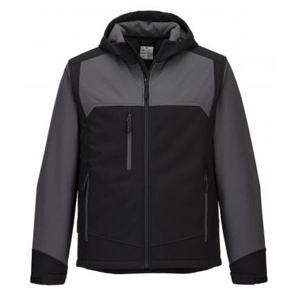 PORTWEST KX362BGYXL - Softshell à capuche KX3 (3 couches), noir/gris