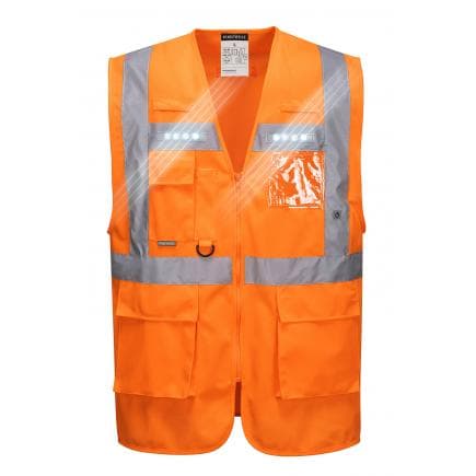 PORTWEST L476ORRS - Gilet Executive orion led, orange