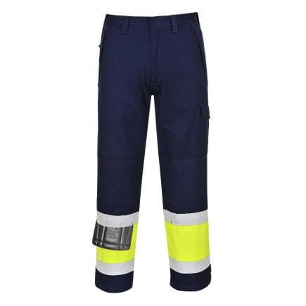 PORTWEST MV26YNTM - Pantalon Hi-Vis Modaflame, jaune/marine tal