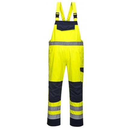 PORTWEST MV27YNRXXL - Cotte à bretelles haute-visibilité Modaflame, jaune/marine