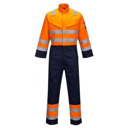PORTWEST MV29ONRL - Combinaison HV modflame RIS marine/orange