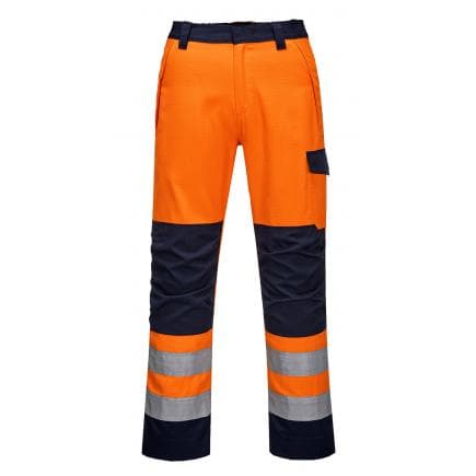 PORTWEST MV36ONRXL - Pantalon orange/navy Modaflame RIS