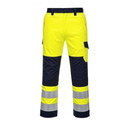 PORTWEST MV46YNRL - Pantalon Modaflame haute-visibilité, jaune/marine