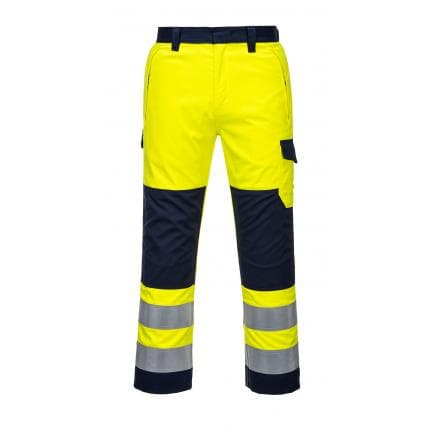 PORTWEST MV46YNSS - Pantalon Modaflame haute-visibilité, jaune/marine sho