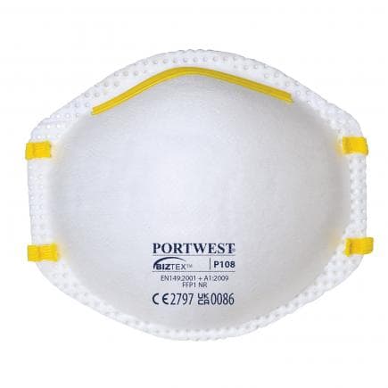 PORTWEST P108WHR - Masques FFP1 sous blister (3), blanc