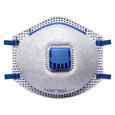 PORTWEST P220WHR - Masque FFP2 valve brouillard de poussières et charbons actifs, blanc