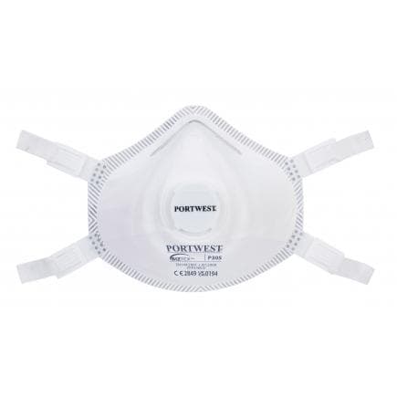 PORTWEST P305WHR - Masque respiratoire FFP3 haut de gamme, blanc