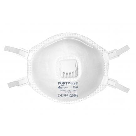PORTWEST P309WHR - FFP3 avec soupape-sous blister (2), blanc