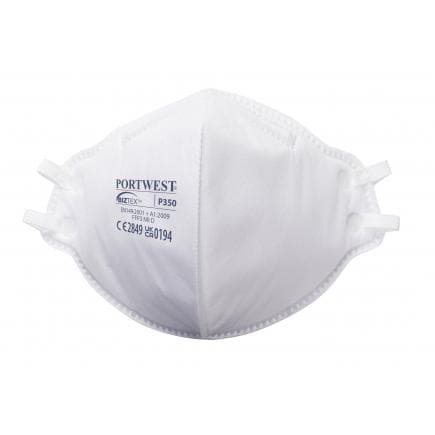 PORTWEST P350WHR - Masque plat pliable FFP3 dolomite, blanc