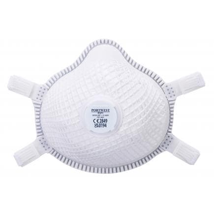 PORTWEST P371WHR - Masque respiratoire FFP3 à valve dolomite, blanc