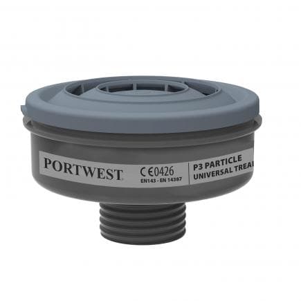 PORTWEST P946BKR - Filtre à particules P3 pas de vis universel, noir