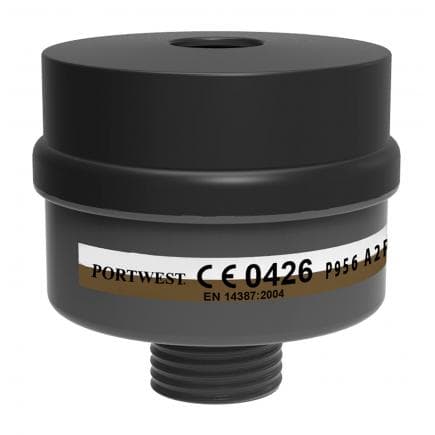 PORTWEST P956BKR - Filtre combiné A2P3 à fixation universelle, noir