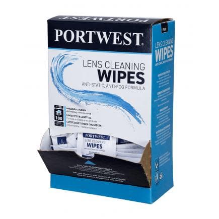 PORTWEST PA01WHR - Lingettes nettoyantes pour lunettes, blanc