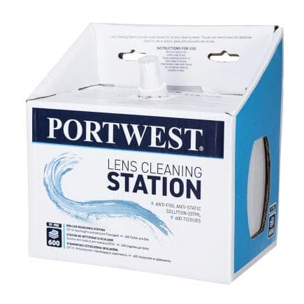 PORTWEST PA02WHR - Station de nettoyage d'oculaire, blanc