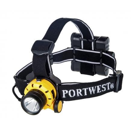 PORTWEST PA64YBR - Lampe frontale Ultra Power, jaune/noir