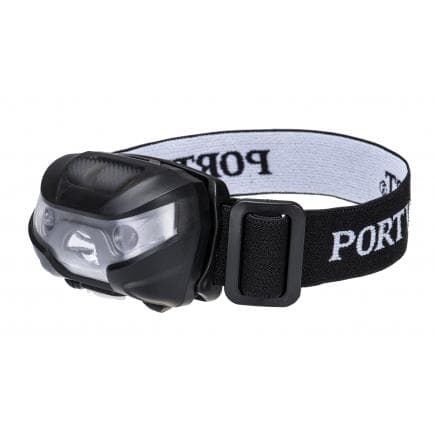 PORTWEST PA71BKR - Lampe frontale rechargeable usb, noir