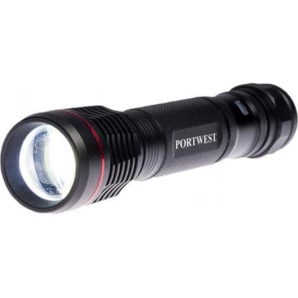 PORTWEST PA75BKR - Torche rechargeable usb, noir