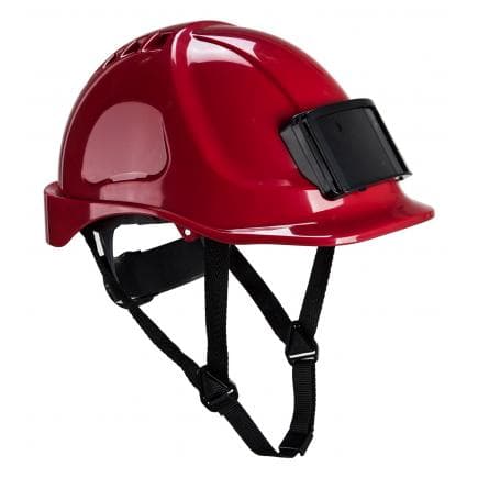 PORTWEST PB55RER - Casque Endurance avec porte-badge, rouge