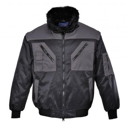 PORTWEST PJ20BYRXXXL - Blouson Pilote bicolore, noir/gris