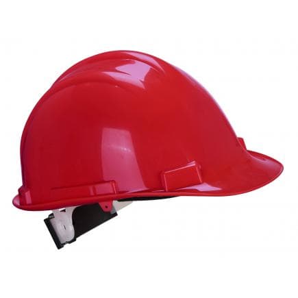 PORTWEST PS57RER - Casque de sécurité Expertbase à crémaillère, rouge