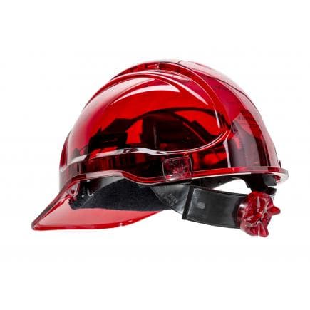 PORTWEST PV64RER - Casque Peak View plus à crémaillère, rouge