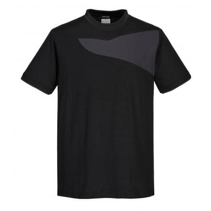 PORTWEST PW211BZRXL - T-shirt PW2 m/c, noir/ zoom gris