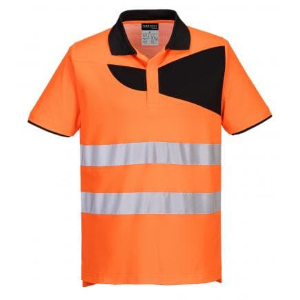 PORTWEST PW212OBRXXL - Polo haute visibilité PW2 m/c, orange/noir