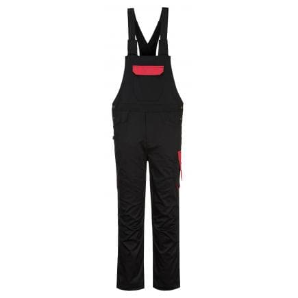 PORTWEST PW243BDRXL - Cotte à bretelles pw2, noir/rouge