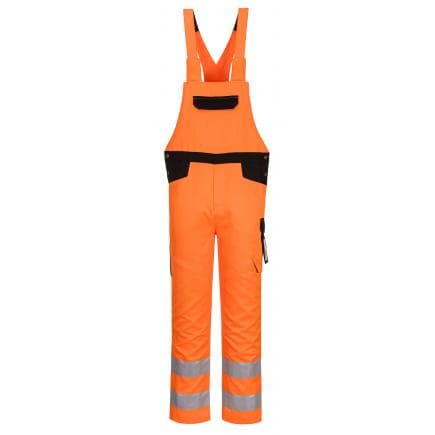 PORTWEST PW244OBRXL - Cotte à bretelles haute visibilité pw2, orange/noir